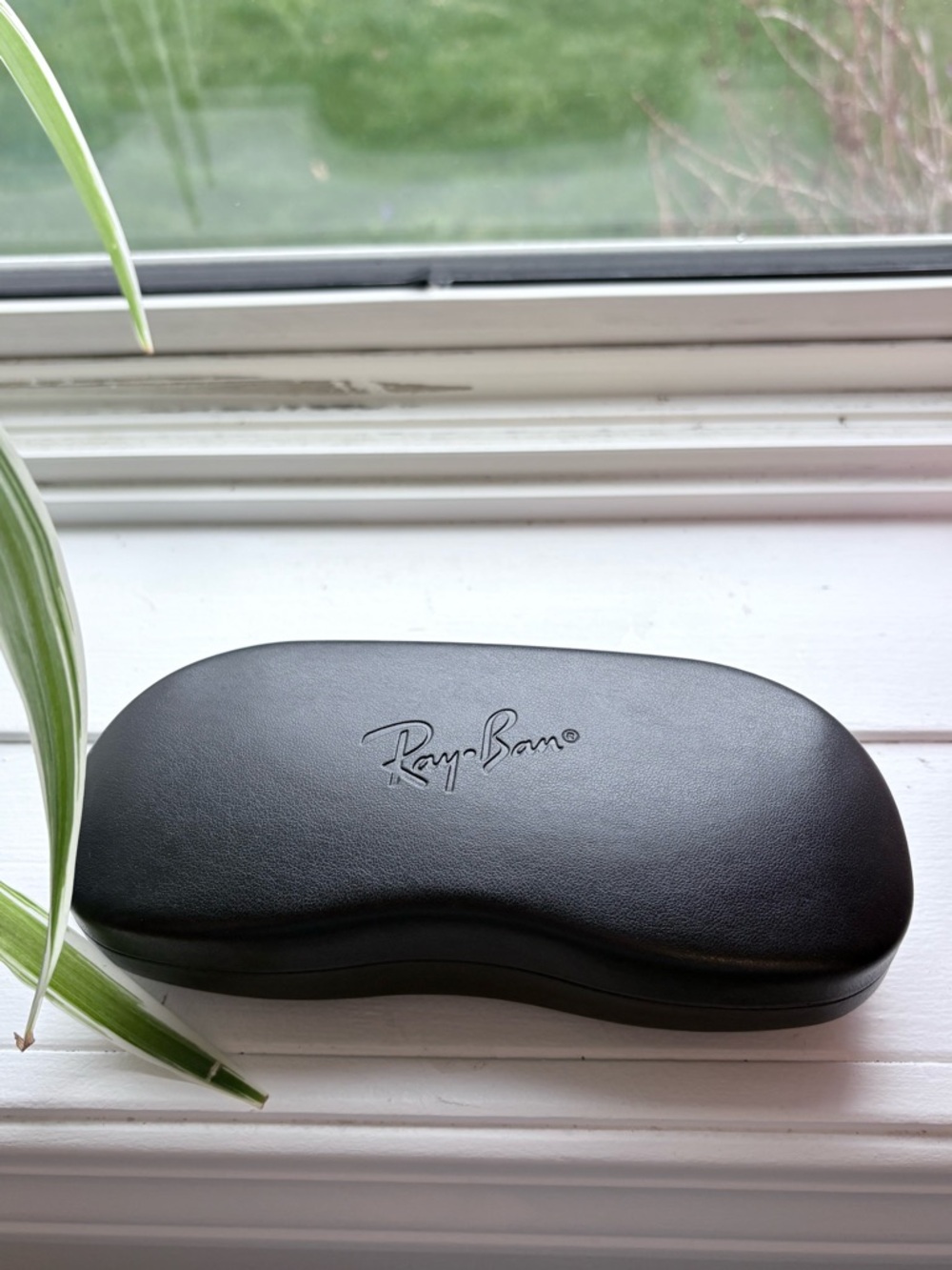 Ray-Ban Gray Sunglasses Case with Logo